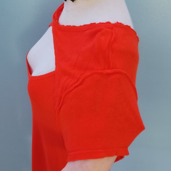 Free People L cut-out linen t-shirt - Picture 5 of 8